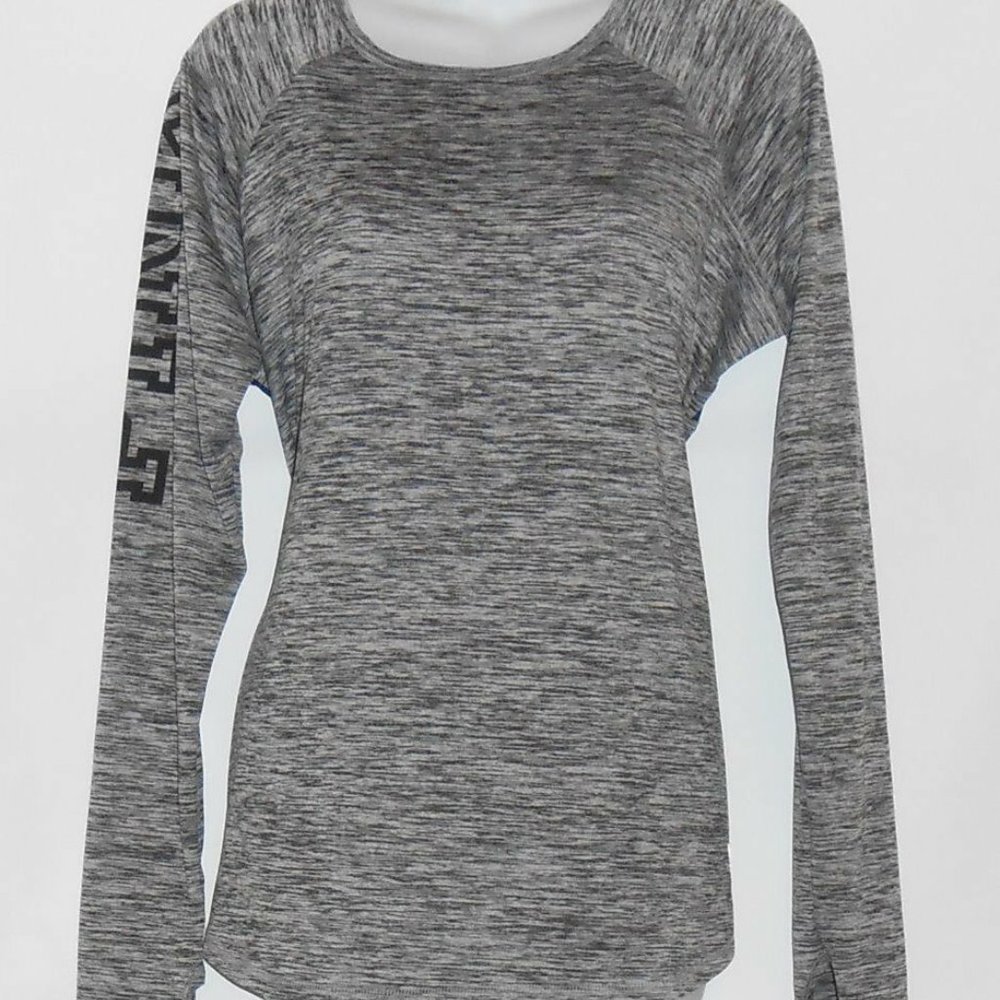 VS Pink Mesh Back Marled Logo T-Shirt